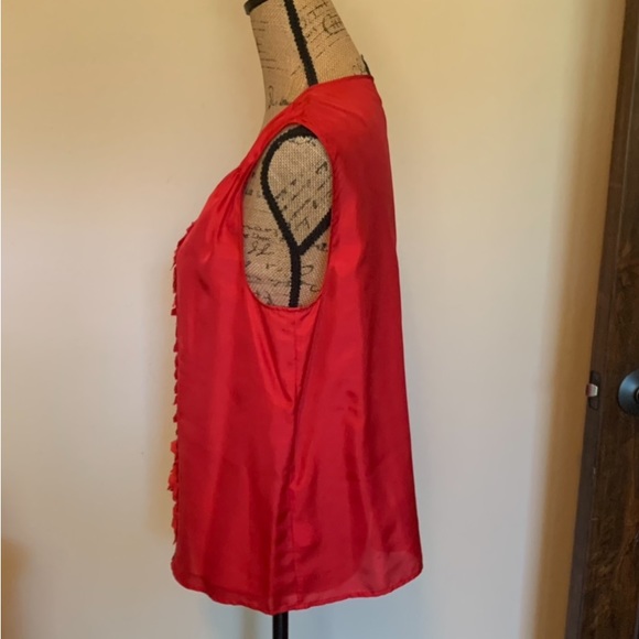 Gorgeous red silk petite blouse-New without tag! - Picture 3 of 5